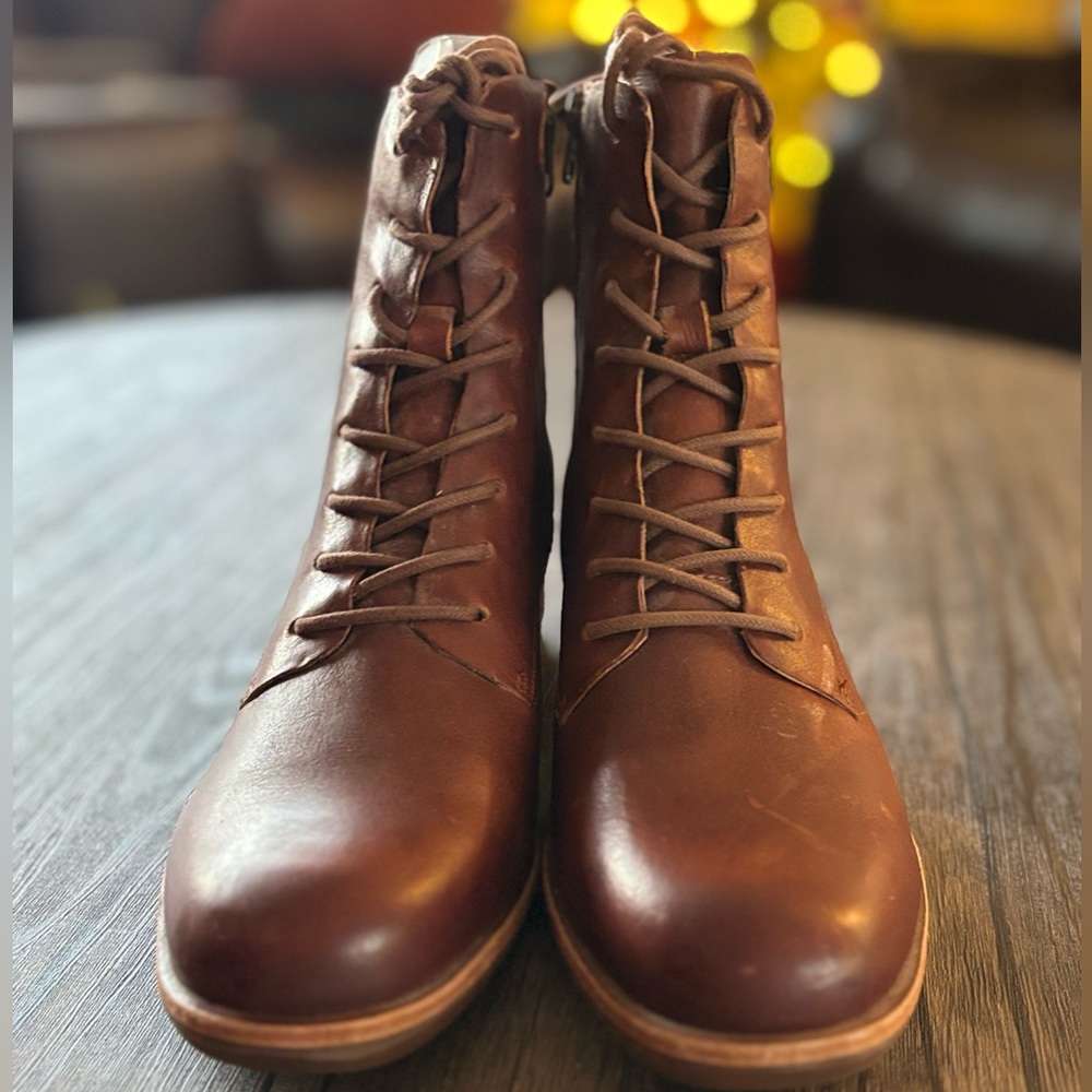 Kork-Ease Women's Calista Tan Leather Boots Size 11 Brown - Picture 2 of 5